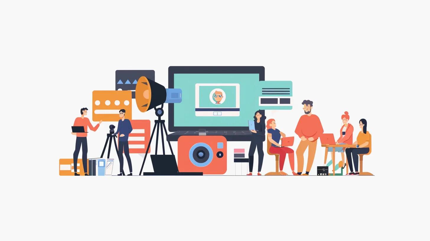 Various corporate video styles being produced in a professional workspace