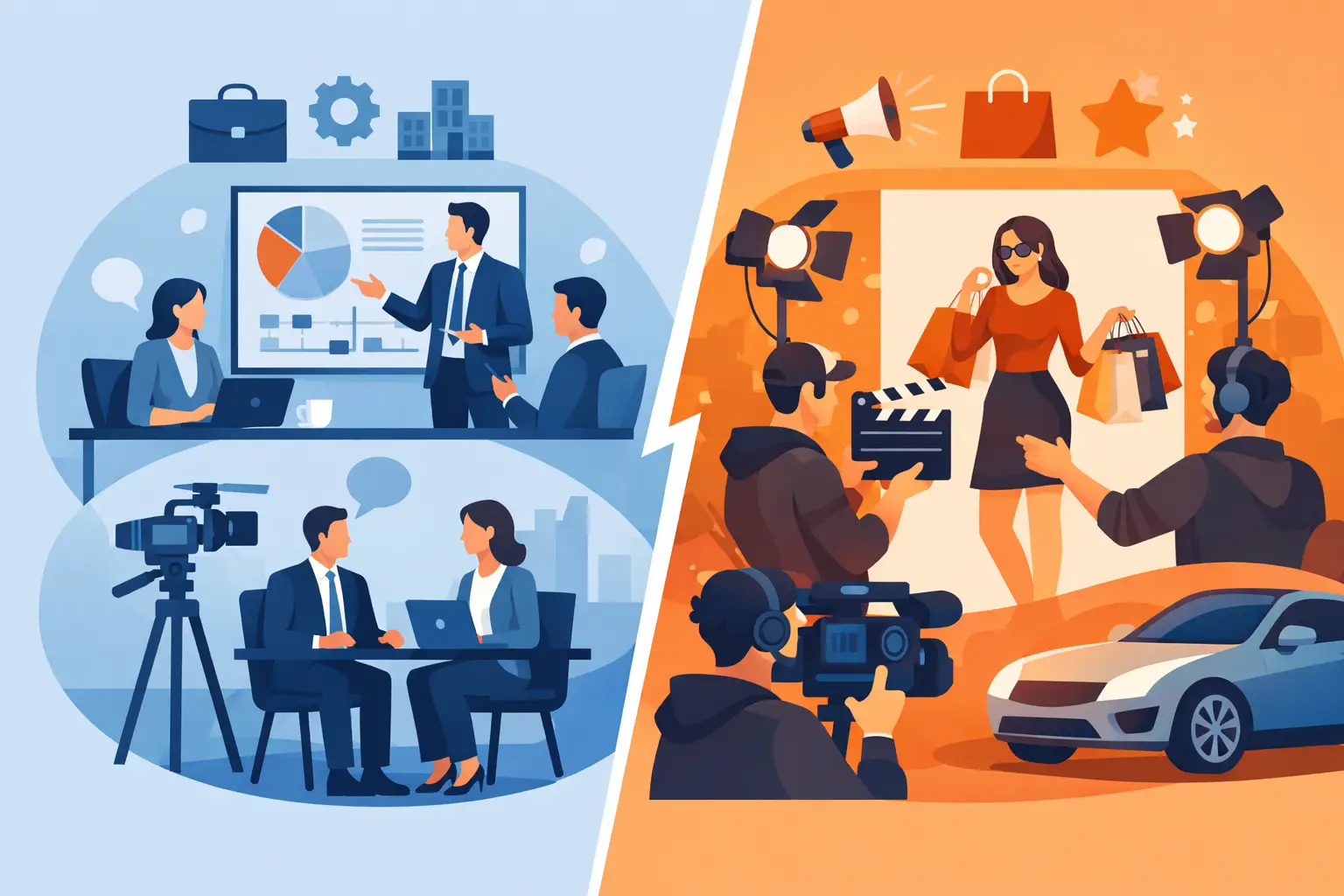 Corporate Video vs Commercial Video