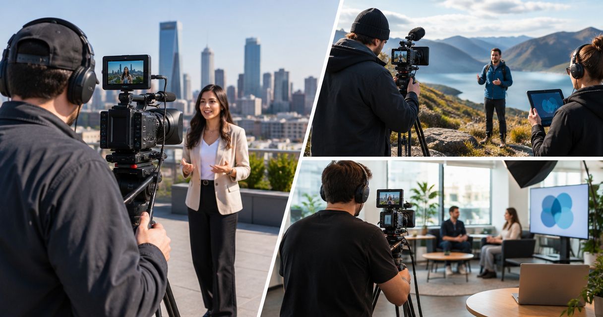 Can a video production agency shoot on location at multiple sites?